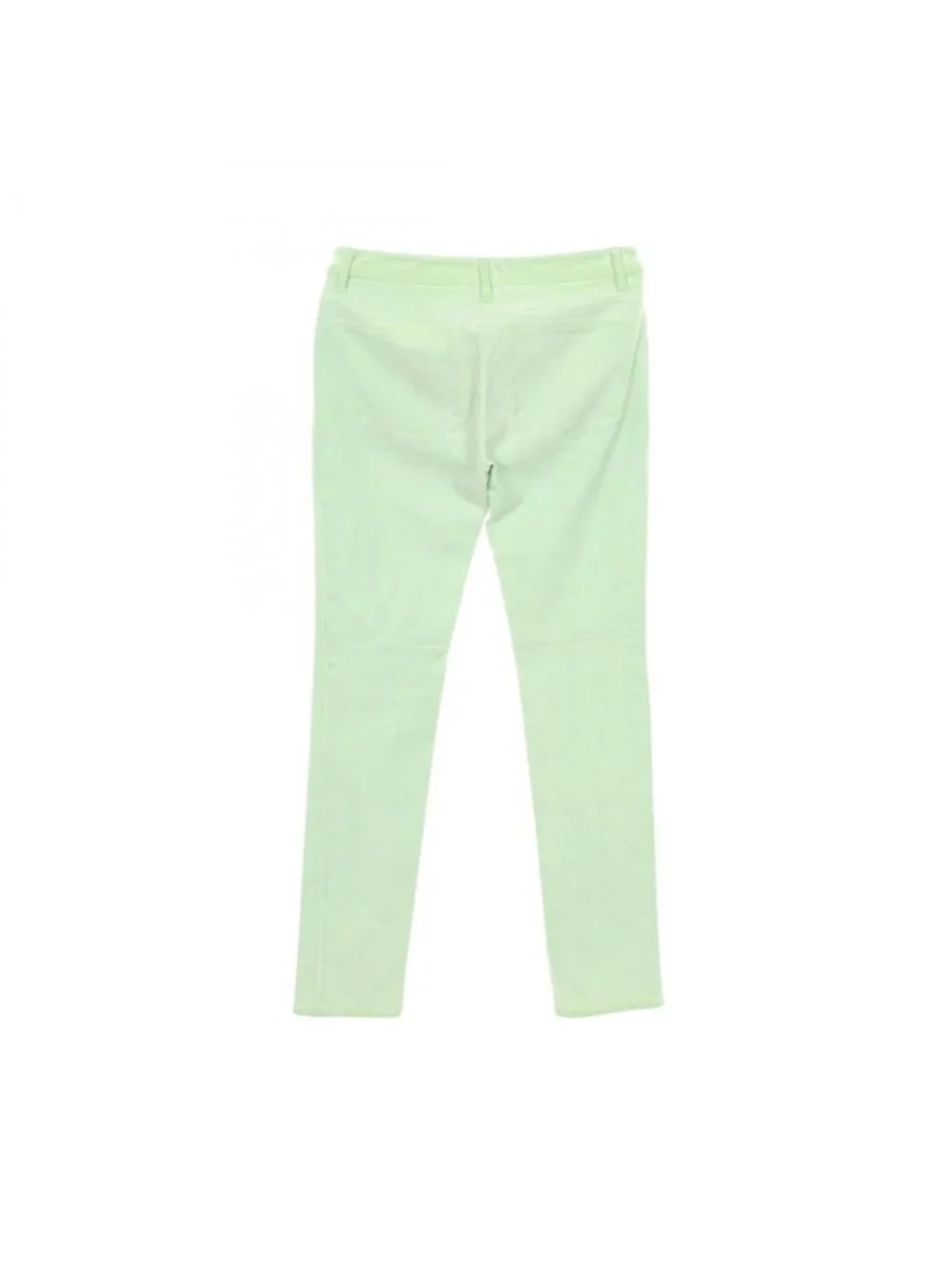 Chanel Pants CC Logo Pearl Button Skinny Cotton